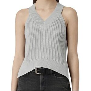 Allsaints Manson Cropped Knit Sweater Vest Size Large EUC